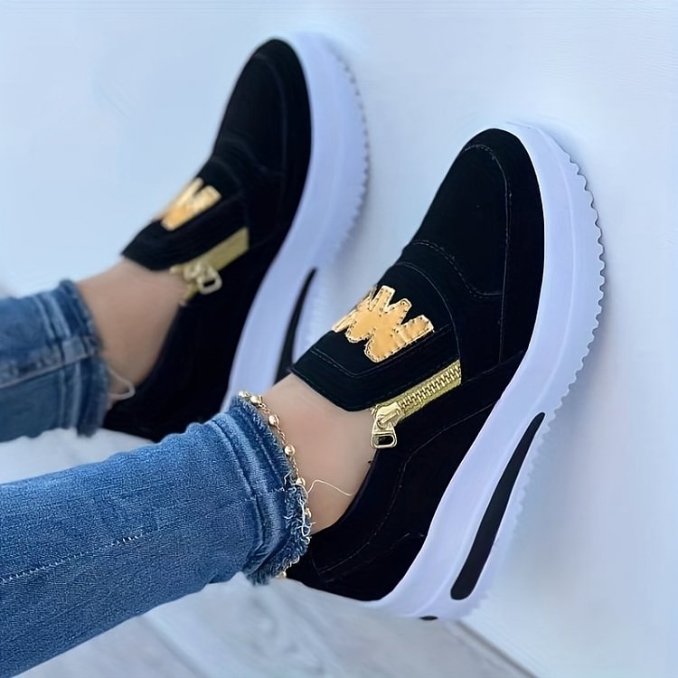 🌞✨Orthopädische Damensneaker mit Plateau-Sohle – 3-Fußgewölbe-Unterstützung, Atmungsaktiv & Rutschfest
