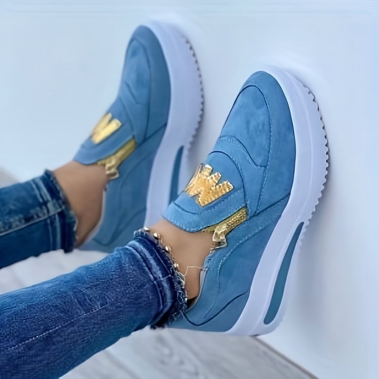 🌞✨Orthopädische Damensneaker mit Plateau-Sohle – 3-Fußgewölbe-Unterstützung, Atmungsaktiv & Rutschfest