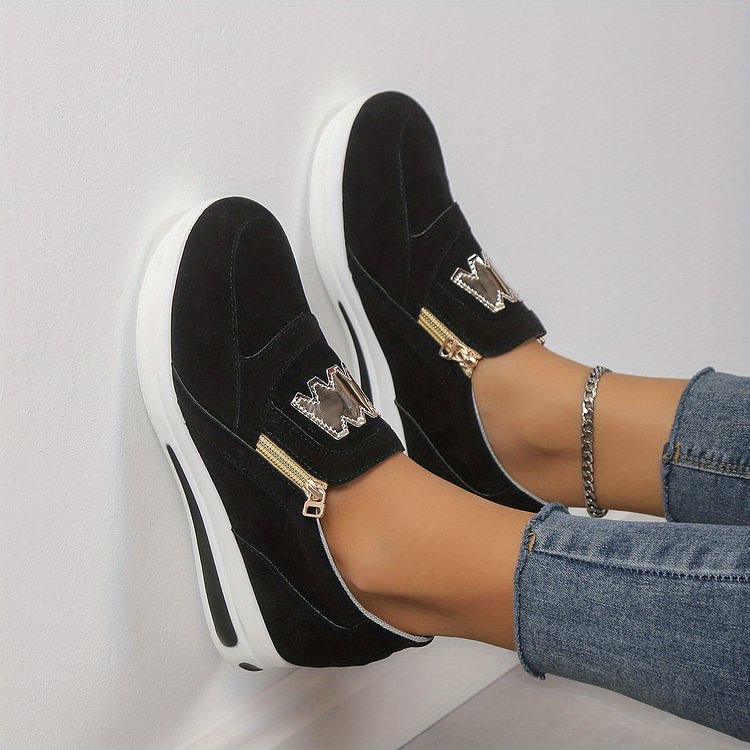 🌞✨Orthopädische Damensneaker mit Plateau-Sohle – 3-Fußgewölbe-Unterstützung, Atmungsaktiv & Rutschfest