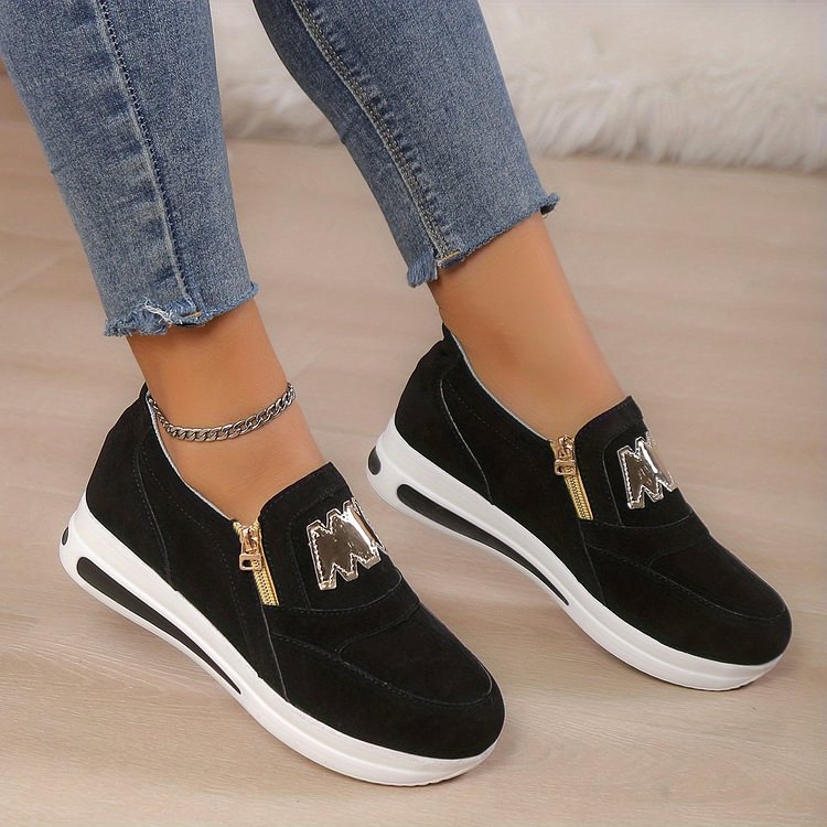 🌞✨Orthopädische Damensneaker mit Plateau-Sohle – 3-Fußgewölbe-Unterstützung, Atmungsaktiv & Rutschfest