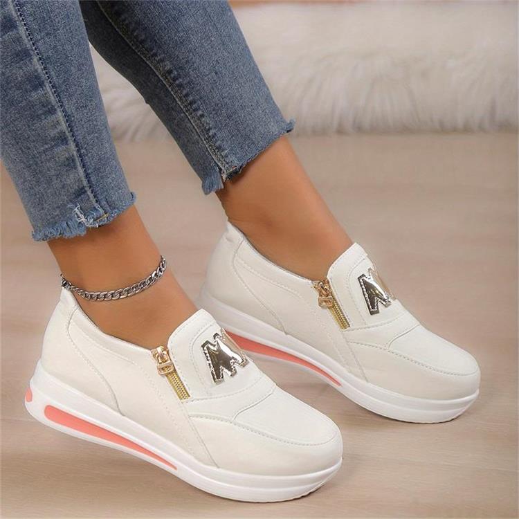 🌞✨Orthopädische Damensneaker mit Plateau-Sohle – 3-Fußgewölbe-Unterstützung, Atmungsaktiv & Rutschfest