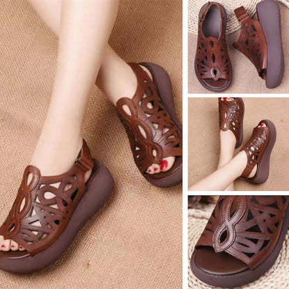 Ретро ежедневни леки сандали на жените