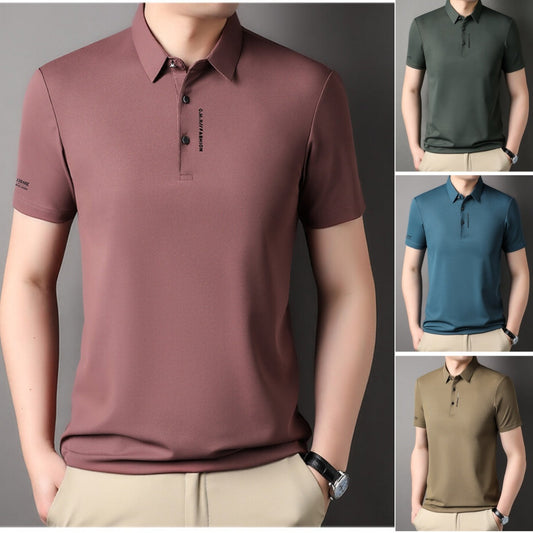 Мъжка тениска с къс ръкав Slim Fit Collared
