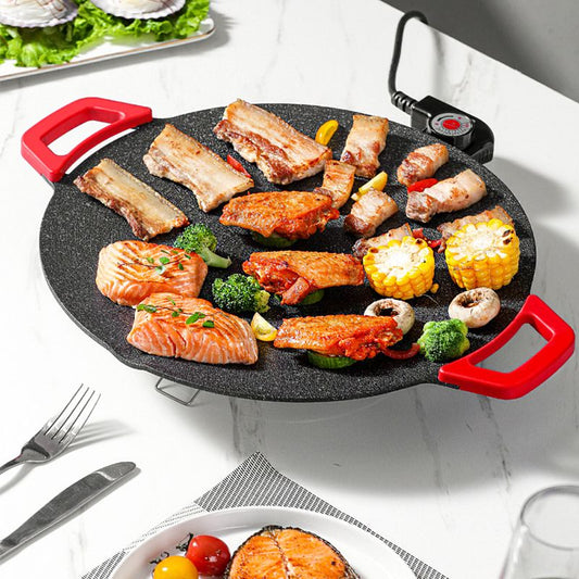 🥘Електрическа котлона от чугун в корейски стил с незалепващо покритие🥙
