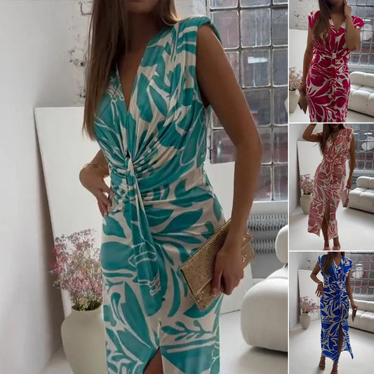 🔥👗 Лятна рокля 2025 с разрез и флорален принт