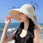 🌞Лятни артикули 2026😍👒Слънчева шапка с голяма периферия и свалящ се шал