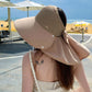 🌞Лятни артикули 2026😍👒Слънчева шапка с голяма периферия и свалящ се шал