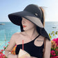 🌞Лятни артикули 2026😍👒Слънчева шапка с голяма периферия и свалящ се шал