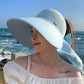 🌞Лятни артикули 2026😍👒Слънчева шапка с голяма периферия и свалящ се шал