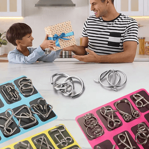 🧠 IQ Toys образователни интелектуални играчки, метални пъзели Brain teaser