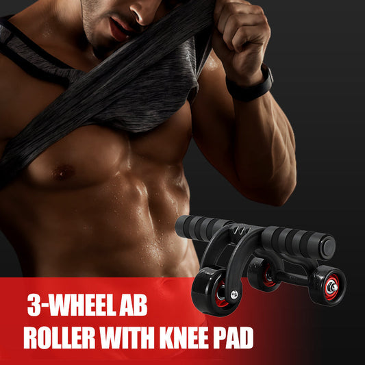 🔥🎁3-колело Ab Roller с подложка за коленете