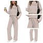 🔥💓Set aus Damen-Oberteil mit Rundhalsausschnitt und Hose mit Kordelzug