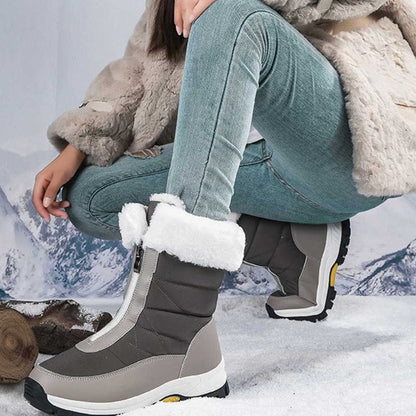 📢📢👢❄️ Neuheiten – Warme Schneestiefel mit Reißverschluss – rutschfest und bequem