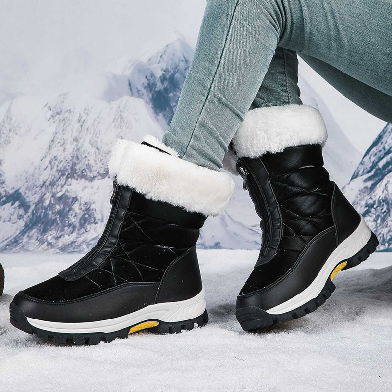 📢📢👢❄️ Neuheiten – Warme Schneestiefel mit Reißverschluss – rutschfest und bequem