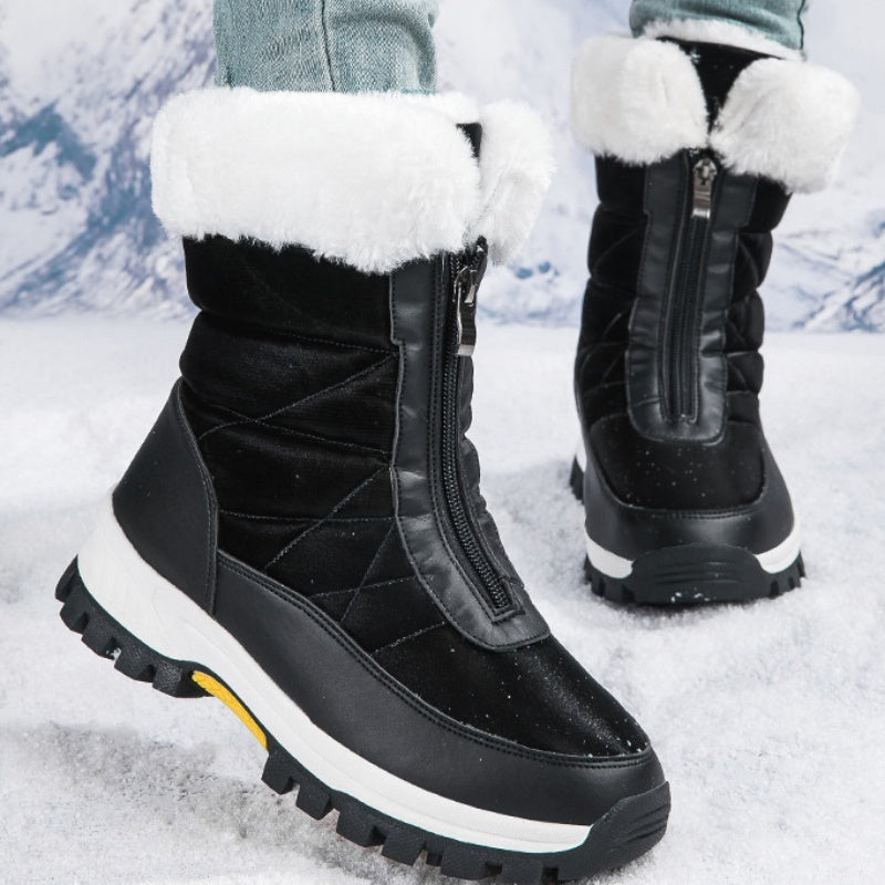 📢📢👢❄️ Neuheiten – Warme Schneestiefel mit Reißverschluss – rutschfest und bequem
