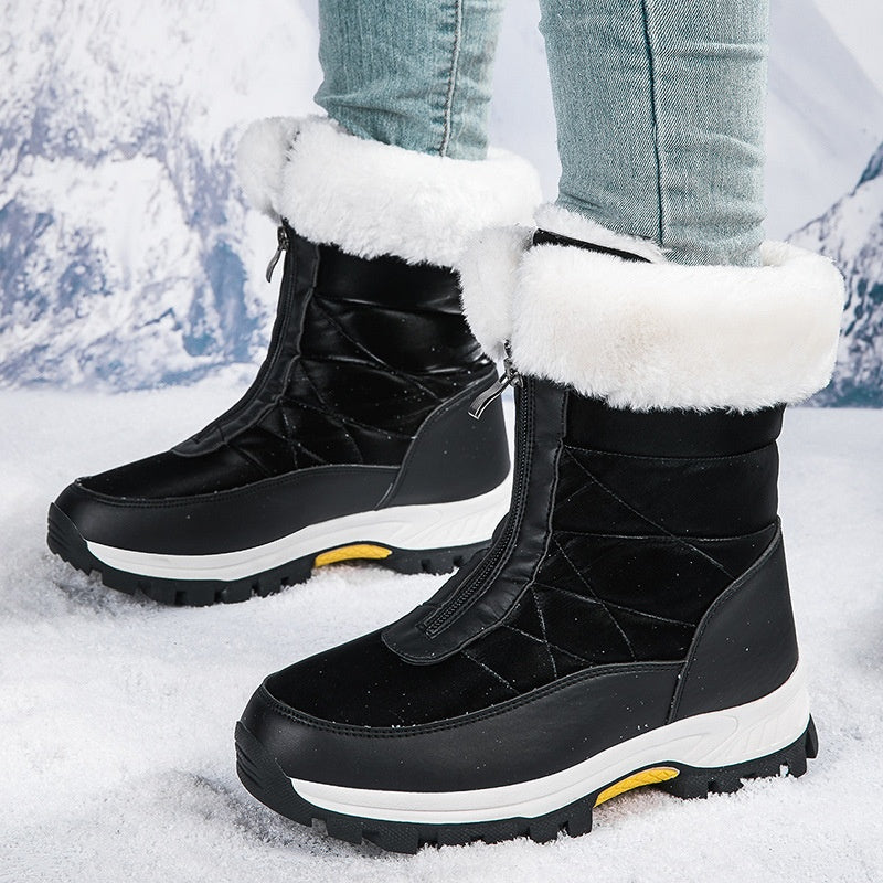 📢📢👢❄️ Neuheiten – Warme Schneestiefel mit Reißverschluss – rutschfest und bequem
