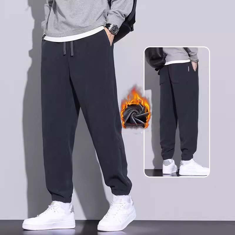 🔈🔈🔥Herrenhose aus Cord mit verjüngtem Schnitt, Kordelzug und Taschen