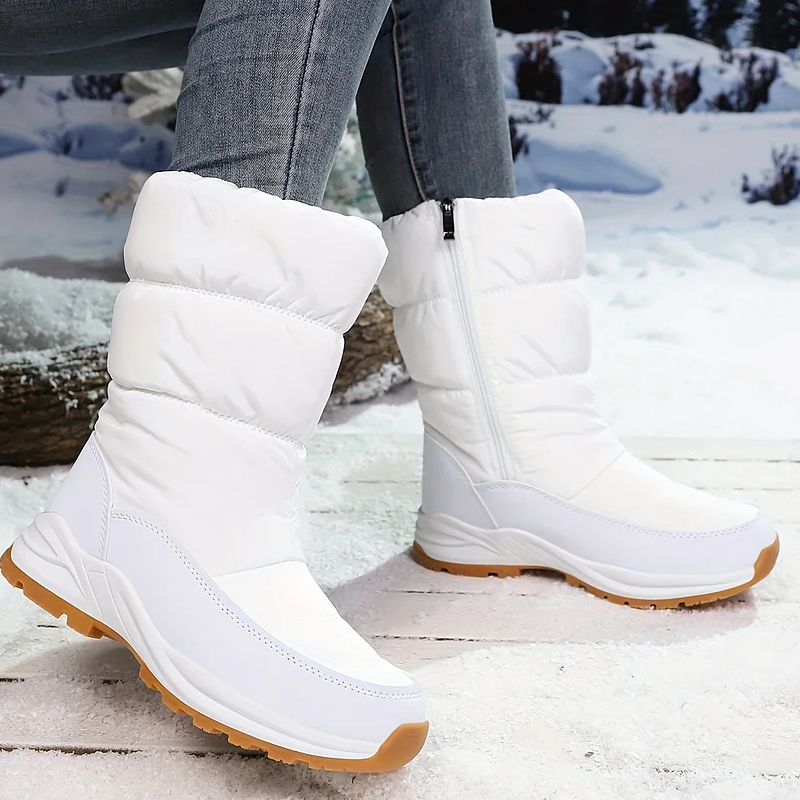 ⚡⚡❄️ Ultrawarme Damen-Schneestiefel mit Kunstfellfutter – Beine warm, Komfort pur im Schnee!