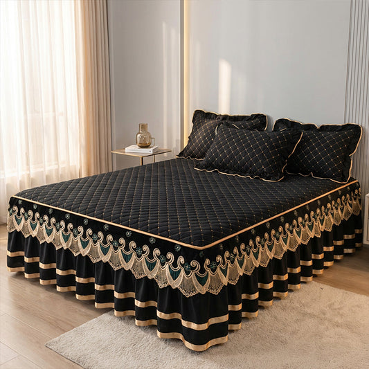 ✨Чаршаф с волани💓🛏️Елегантност и комфорт, уловени в този момент