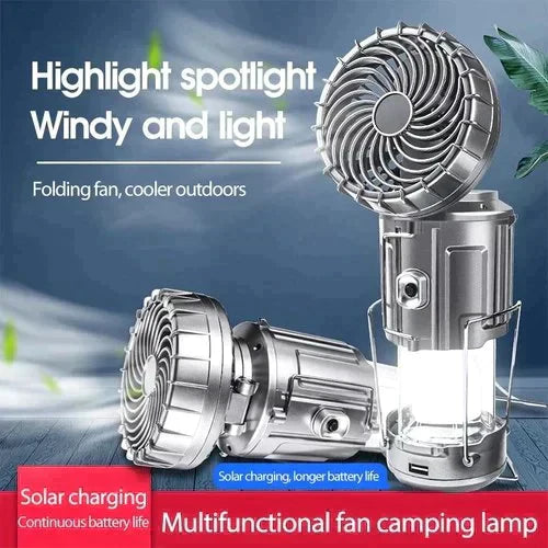 ⚡ 2026 Преносим LED къмпинг фенер с вентилатор 🏕️🌬️