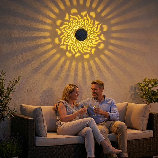 Napenergiás Mandala Lámpa 🌞 – 2 az 1-ben: Álló és Fali Lámpa