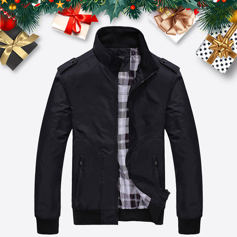 🧥 💼 Elegante Windjacke für Herren – Lässiger Business-Style mit Stehkragen & mehreren Taschen   🌿