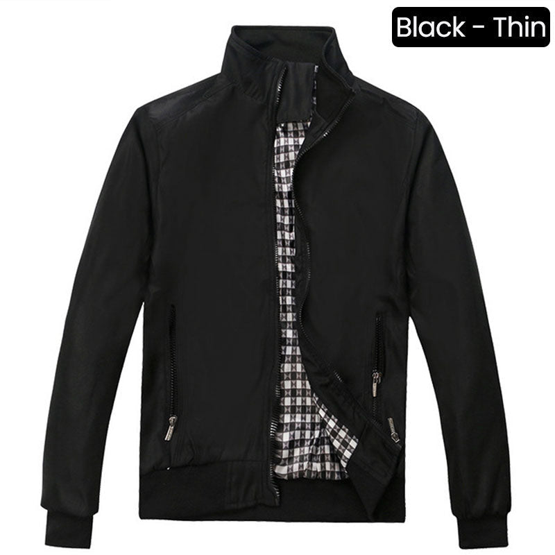 🧥 💼 Elegante Windjacke für Herren – Lässiger Business-Style mit Stehkragen & mehreren Taschen   🌿