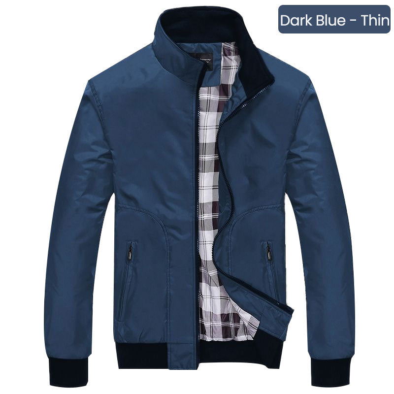 🧥 💼 Elegante Windjacke für Herren – Lässiger Business-Style mit Stehkragen & mehreren Taschen   🌿