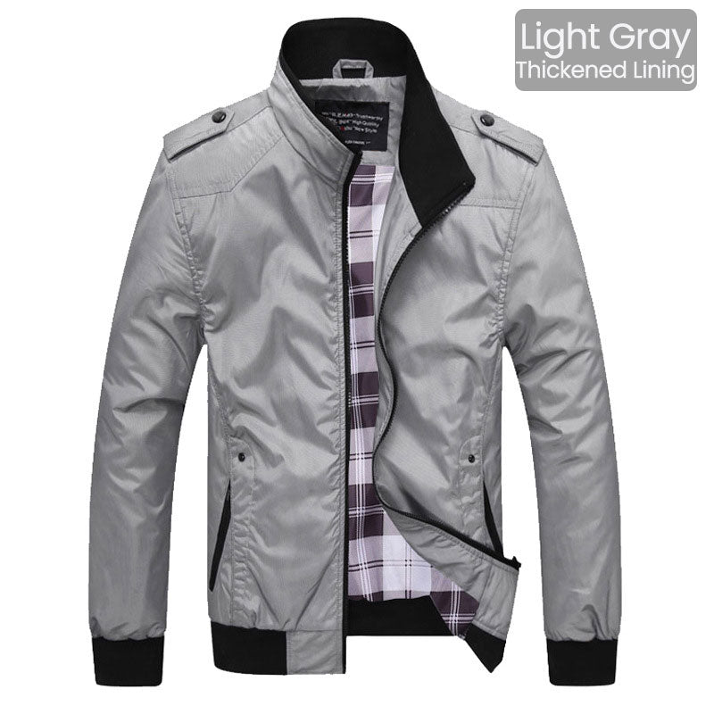 🧥 💼 Elegante Windjacke für Herren – Lässiger Business-Style mit Stehkragen & mehreren Taschen   🌿