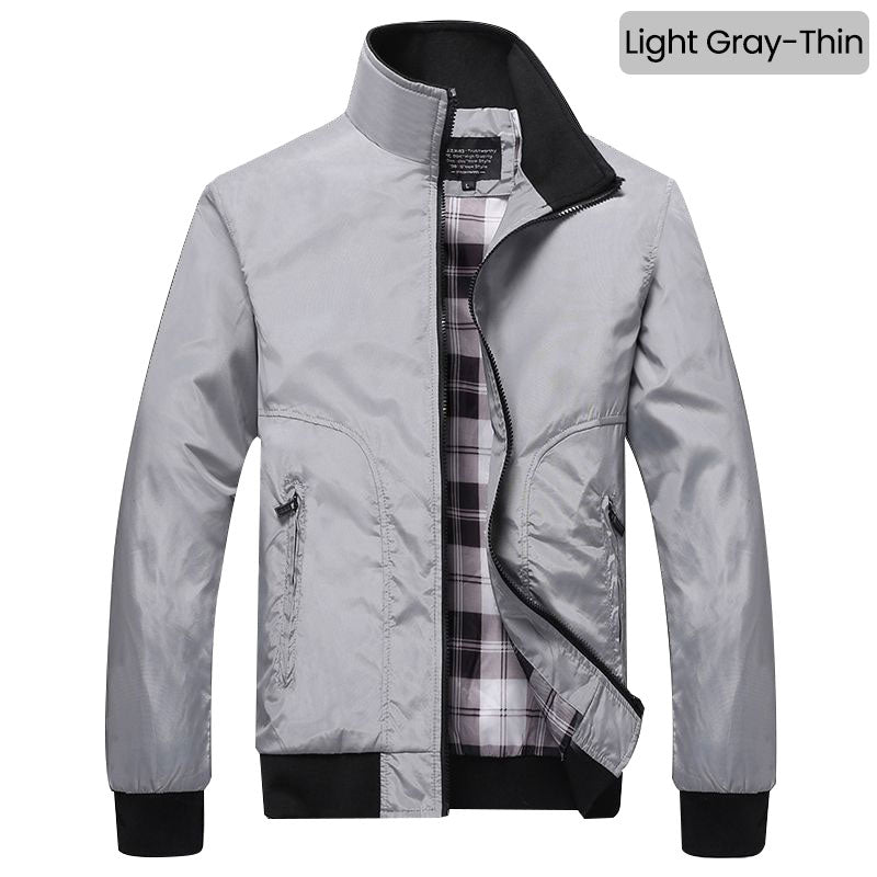🧥 💼 Elegante Windjacke für Herren – Lässiger Business-Style mit Stehkragen & mehreren Taschen   🌿