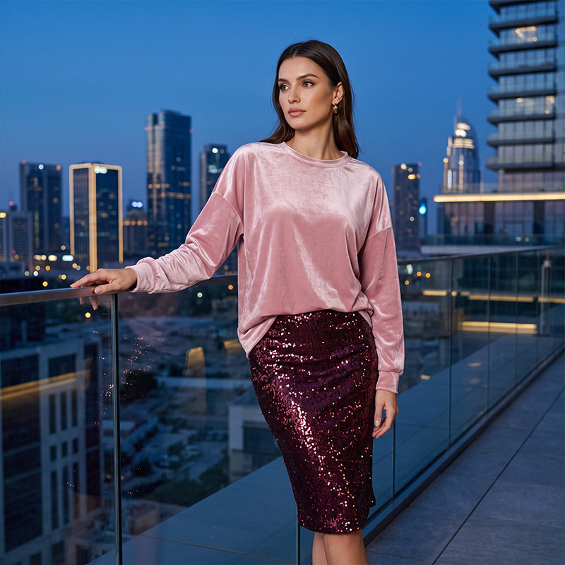 👚 Langärmliges Shirt mit Rundhalsausschnitt – weich und vielseitig für Komfort im Alltag