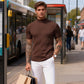 💎 Legere Slim-Fit Herren-T-Shirts mit Stehkragen