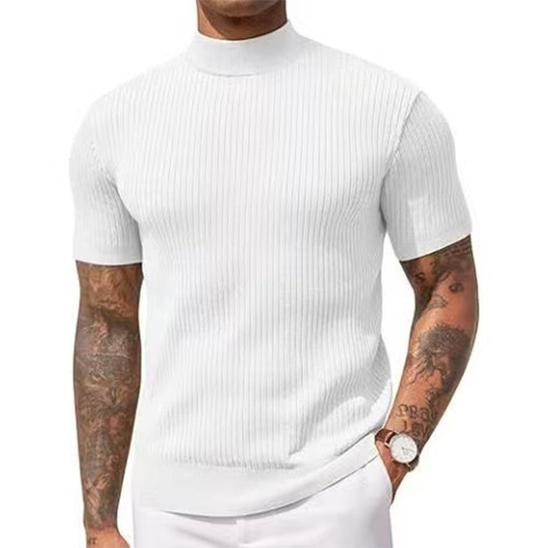 💎 Legere Slim-Fit Herren-T-Shirts mit Stehkragen