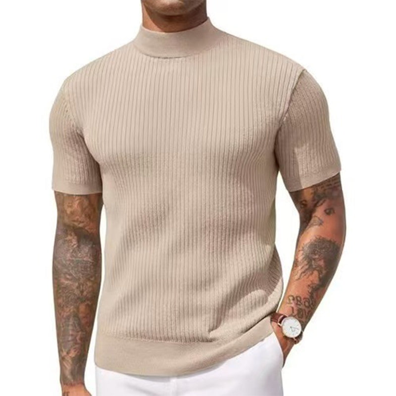 💎 Legere Slim-Fit Herren-T-Shirts mit Stehkragen