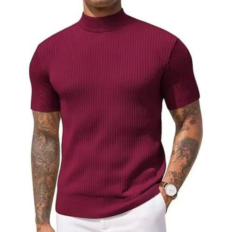 💎 Legere Slim-Fit Herren-T-Shirts mit Stehkragen
