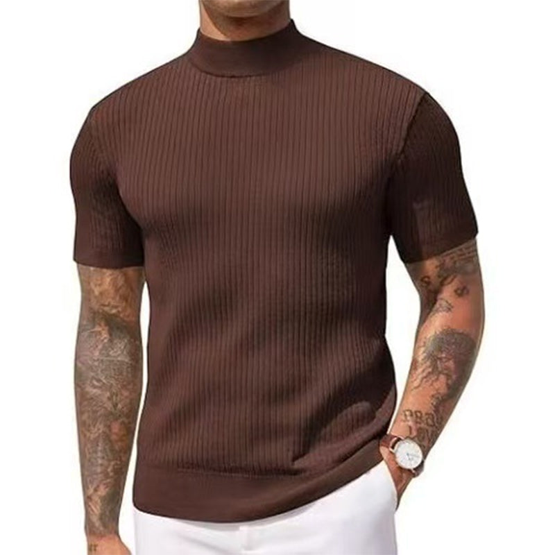 💎 Legere Slim-Fit Herren-T-Shirts mit Stehkragen