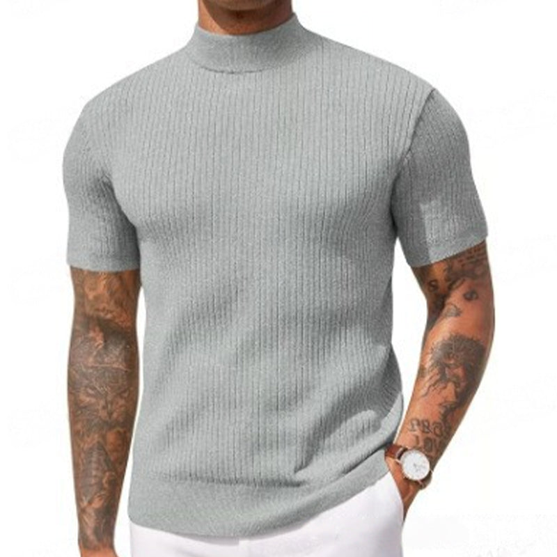 💎 Legere Slim-Fit Herren-T-Shirts mit Stehkragen