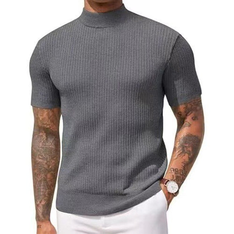 💎 Legere Slim-Fit Herren-T-Shirts mit Stehkragen