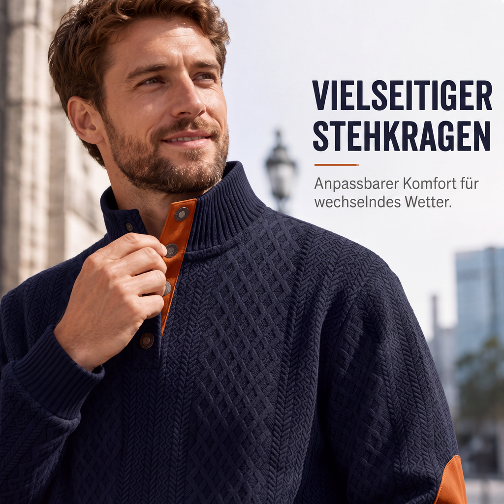 🌙Legeres, lockeres Jacquard-Sweatshirt für Herren