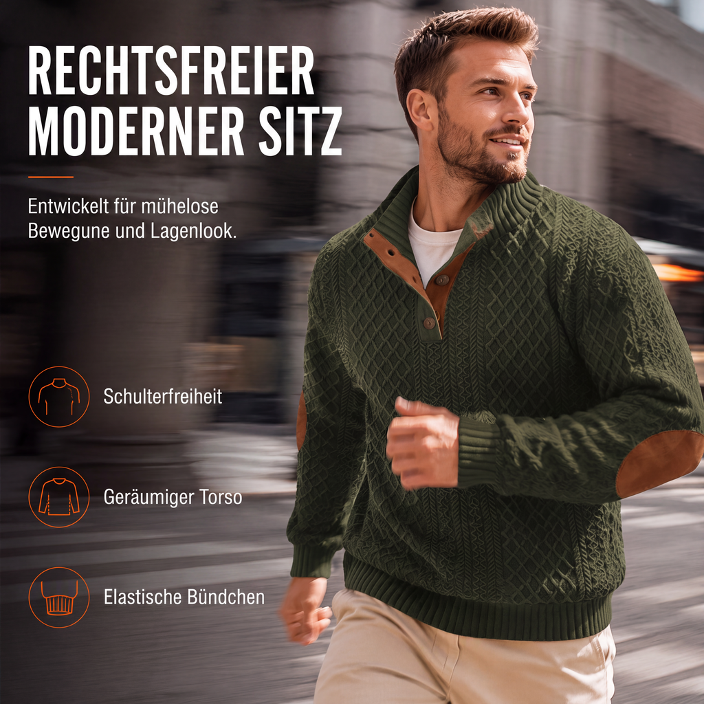 🌙Legeres, lockeres Jacquard-Sweatshirt für Herren