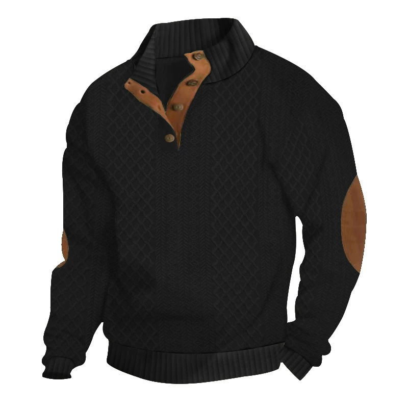 🌙Legeres, lockeres Jacquard-Sweatshirt für Herren