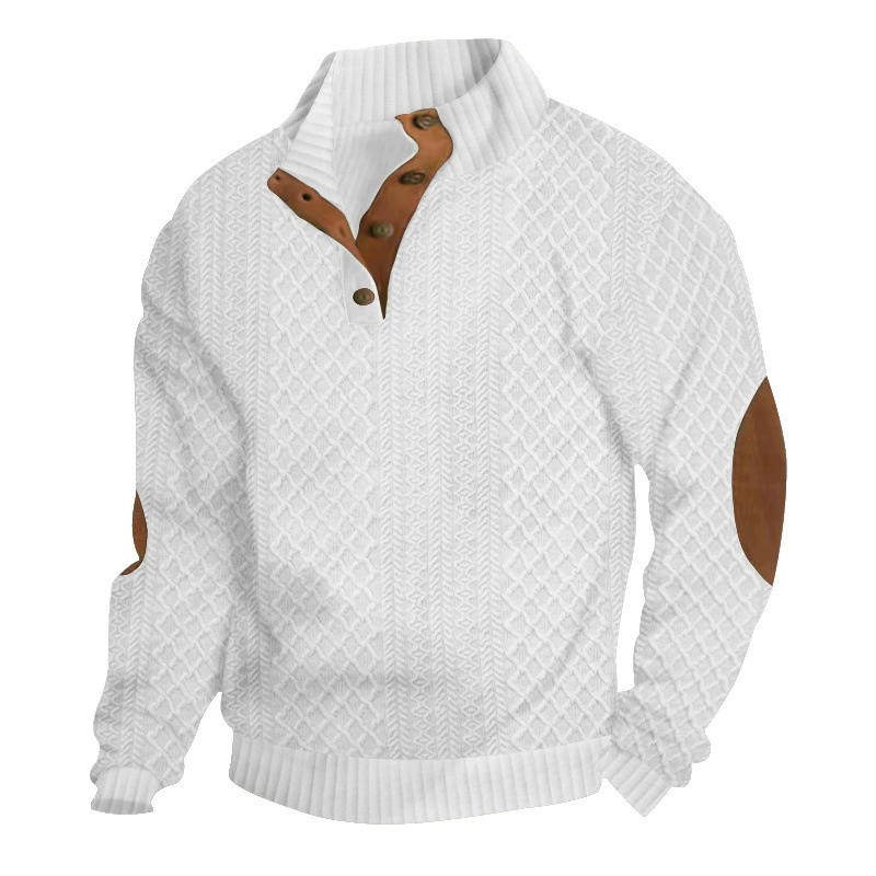 🌙Legeres, lockeres Jacquard-Sweatshirt für Herren