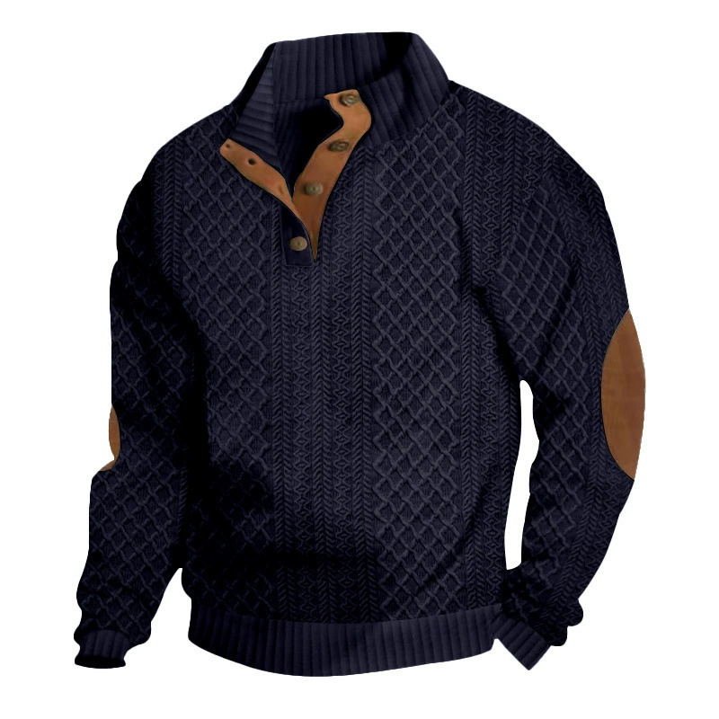 🌙Legeres, lockeres Jacquard-Sweatshirt für Herren