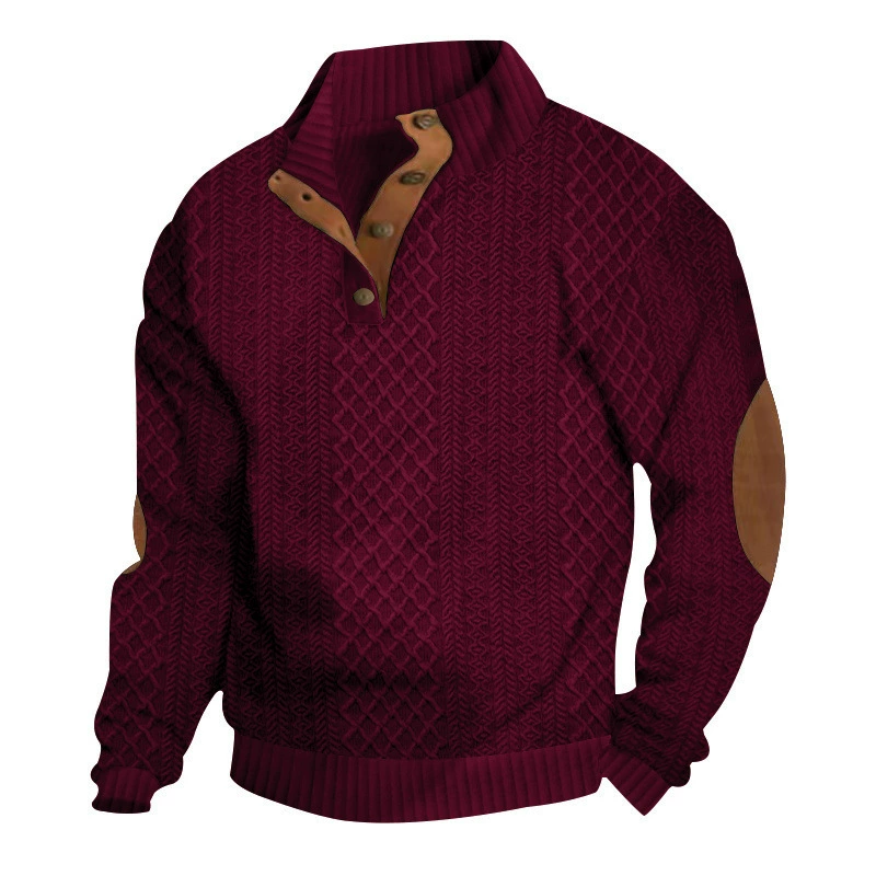 🌙Legeres, lockeres Jacquard-Sweatshirt für Herren