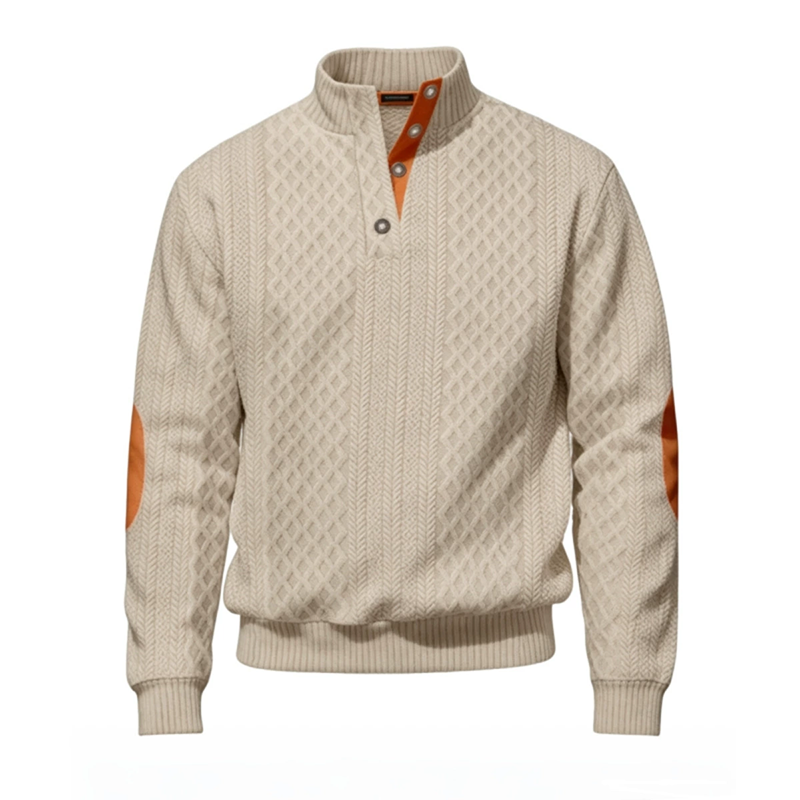 🌙Legeres, lockeres Jacquard-Sweatshirt für Herren