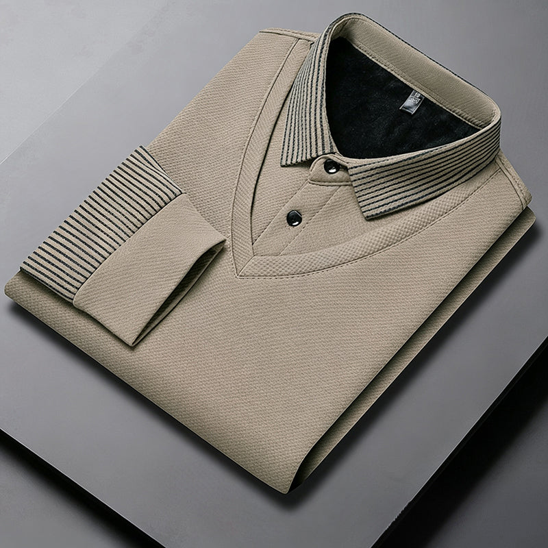 Herren-Langarmshirt im angesagten Fake-Zweiteiler-Look