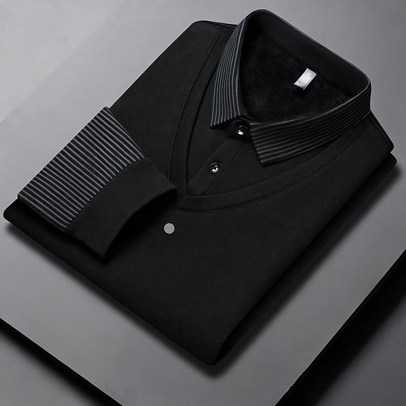 Herren-Langarmshirt im angesagten Fake-Zweiteiler-Look