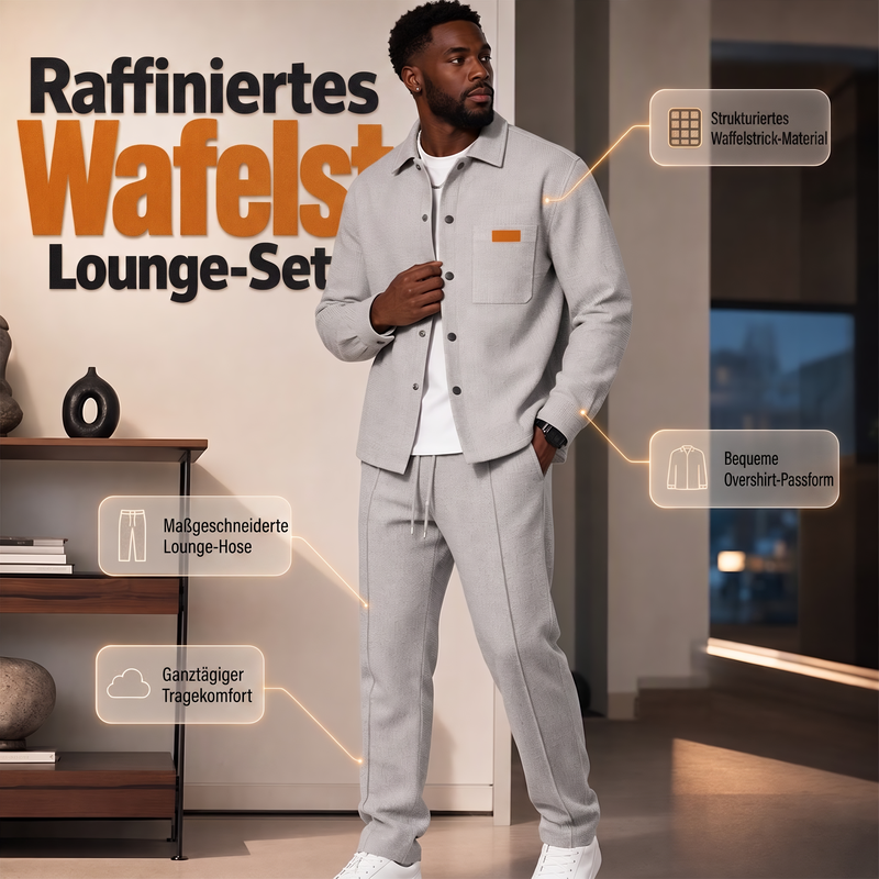 📢📢💎🧥 Herren-Waffel-Lounge-Set – bequem und vielseitig