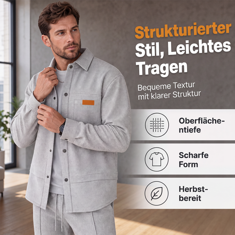 📢📢💎🧥 Herren-Waffel-Lounge-Set – bequem und vielseitig