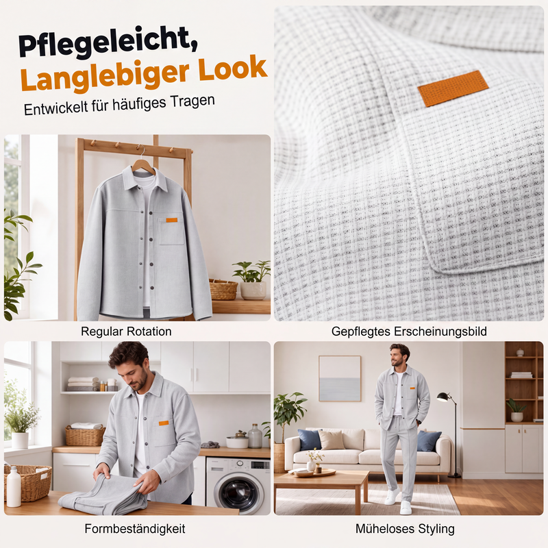 📢📢💎🧥 Herren-Waffel-Lounge-Set – bequem und vielseitig